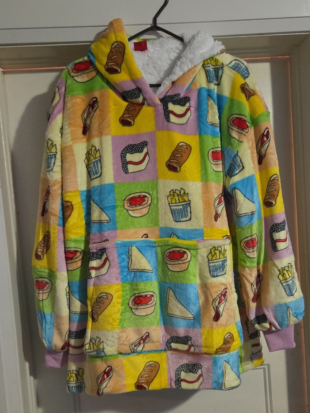Plush Sherpa-Lined Kids Hoodie in Multi Color - Unbranded